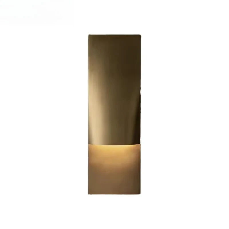 Vertical Rectangular Wall Lamp Brass Sconce for Living Room Villa Bedroom Luxury Lighting Decoration Home