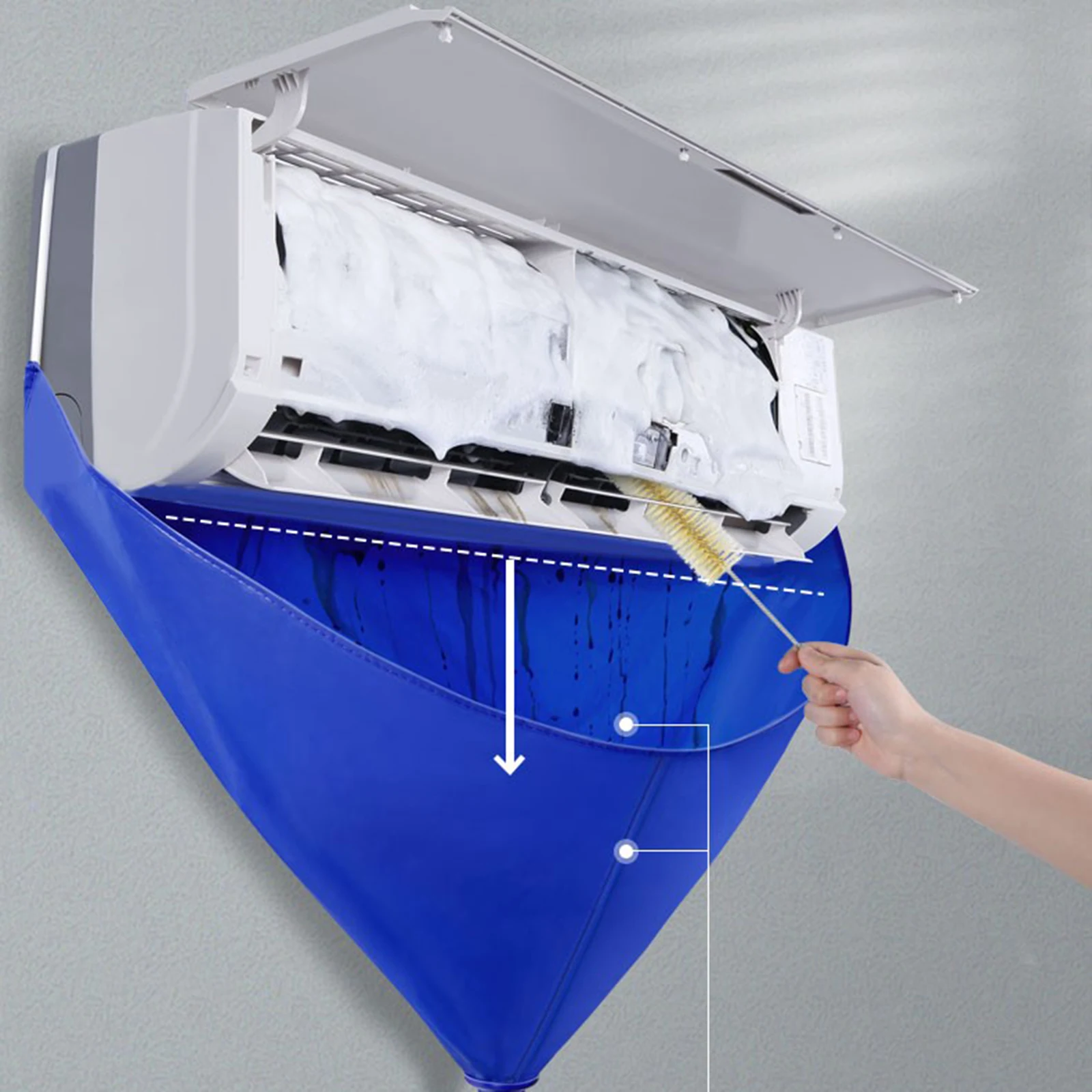 Dust Washing Clean Protector Bag Waterproof Full Protection Air Conditioning Service Bag Split Air Conditioner Cleaning Cover