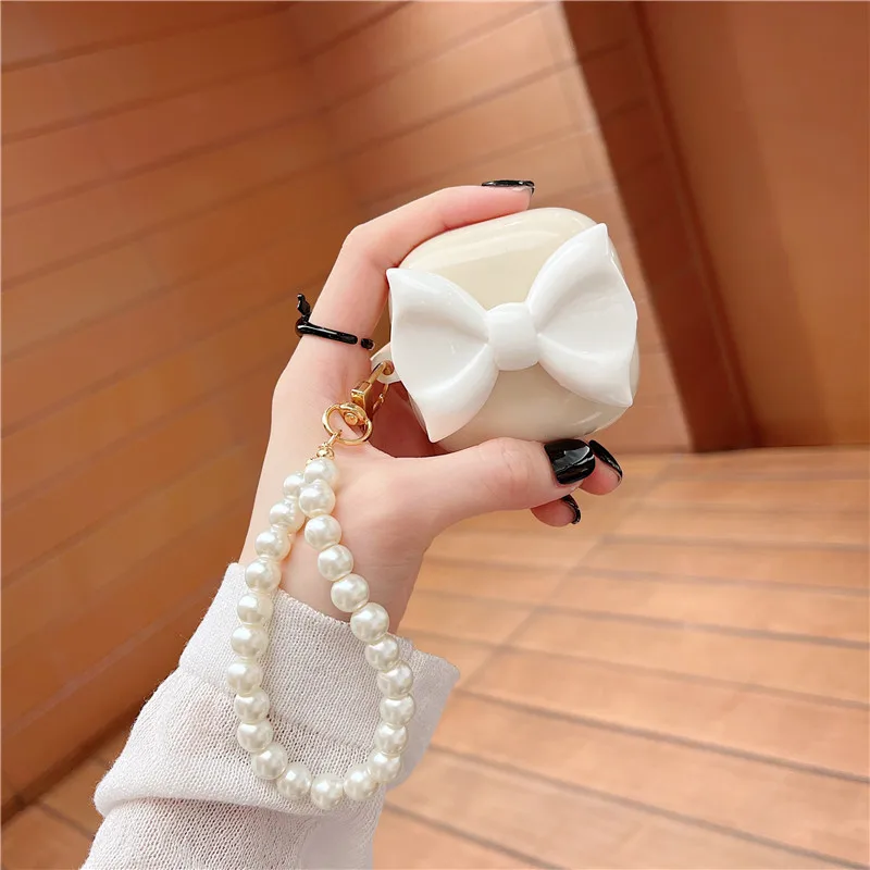 Funda de silicona con dibujos animados para auriculares, carcasa bonita con llavero para QCY T13, ANC