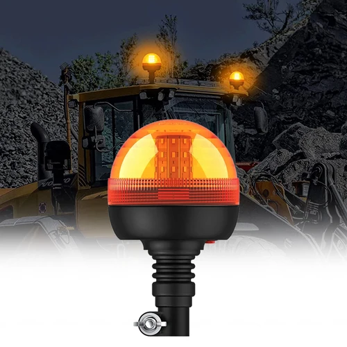 Luz de advertencia giratoria LED para camión Tractor John Deere, lámpara estroboscópica de emergencia Flexible ámbar intermitente, baliza forestal