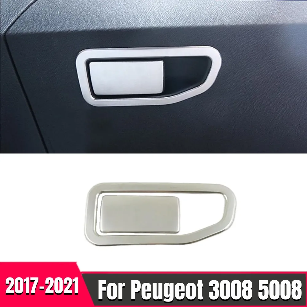 LHD! Stainless Interior Car Styling Accessories Window Lift Switch Control Panel Cover Trim For Peugeot 3008 5008 GT 2017-2022