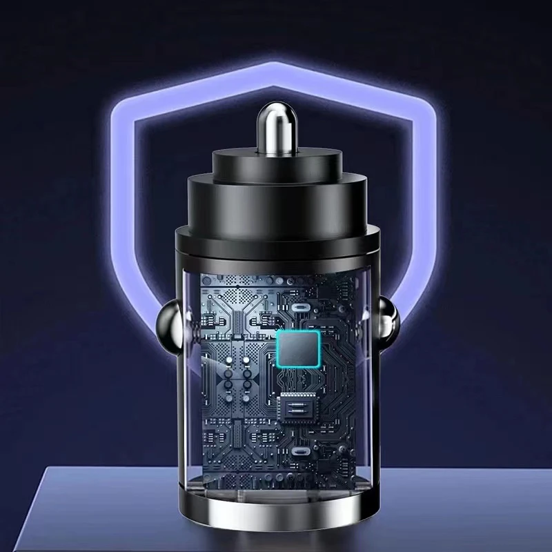 30 واط PD USB شاحن سيارة شحن سريع آيفون QC3.0 نوع صغير USB C المخفية سيارة شاحن الهاتف المحمول لشاومي سامسونج هواوي