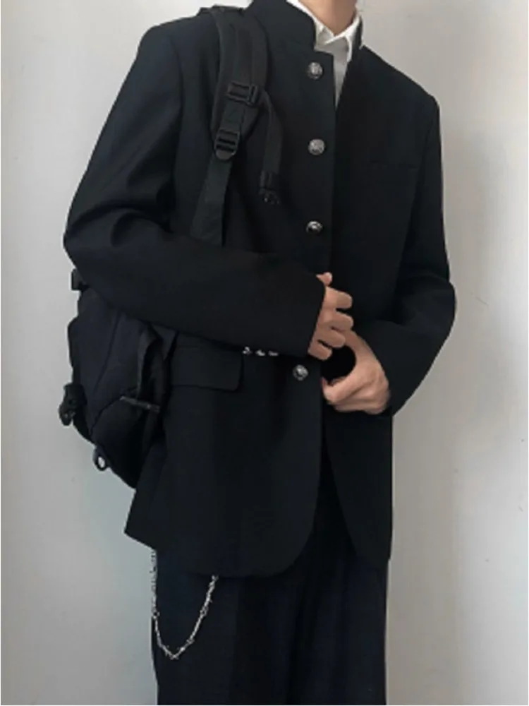 Japan Style School kurtka mundurowa stojak kołnierz mężczyźni kobiety mundurek w stylu mao kurtka DK kostium czarna kurtka z tabliczką znamionową