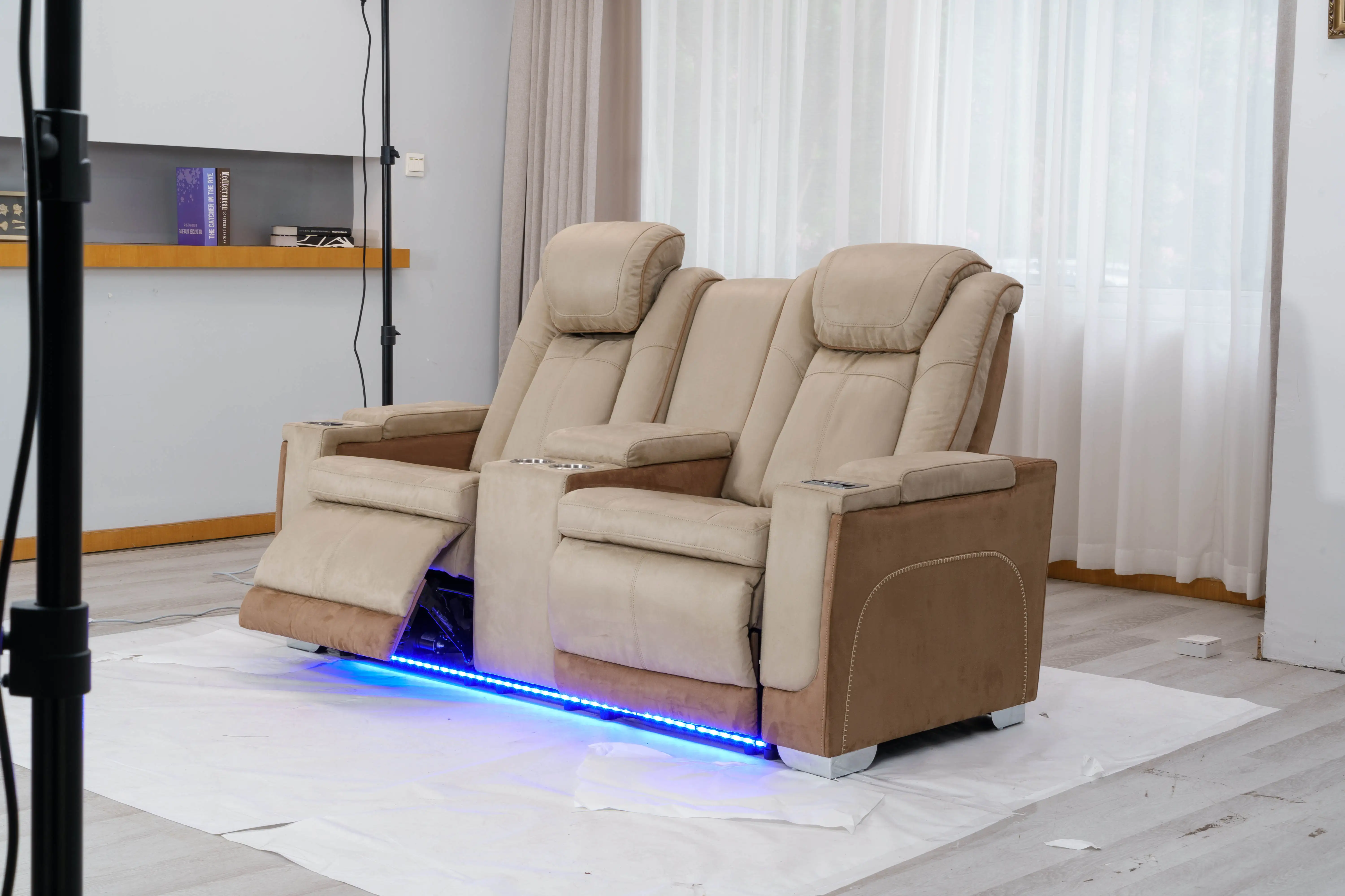 #Popular Design Modular Recliner Living Room Leather Couch Electric Motion Reclining Sofa for Home