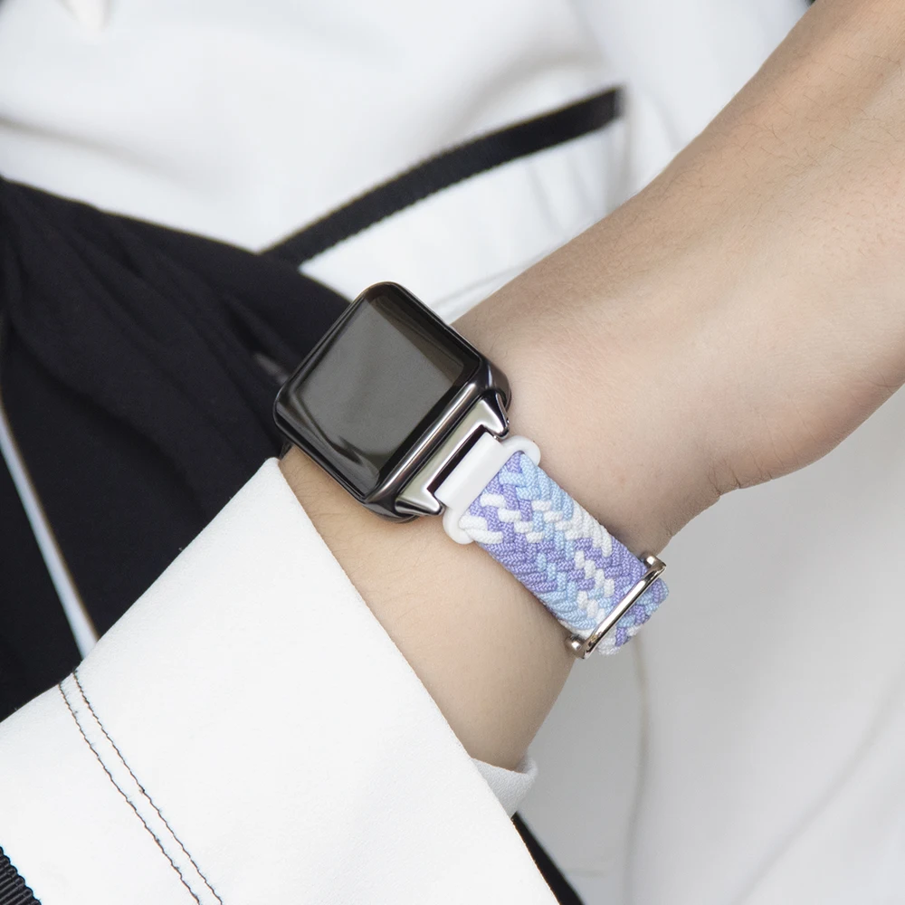 Return Braided Slide Buckle Strap For Honor Band 9 Quick Release Washable Nylon Adjustable Sport Smartwatch Band For Men Women