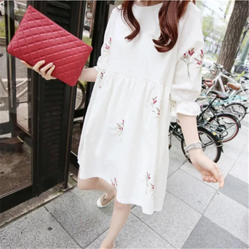 Maternity Clothing China Casual Floral Dress Cotton Loose for Pregnant Women Maternity Clothes Casual Pregnancy Maternity