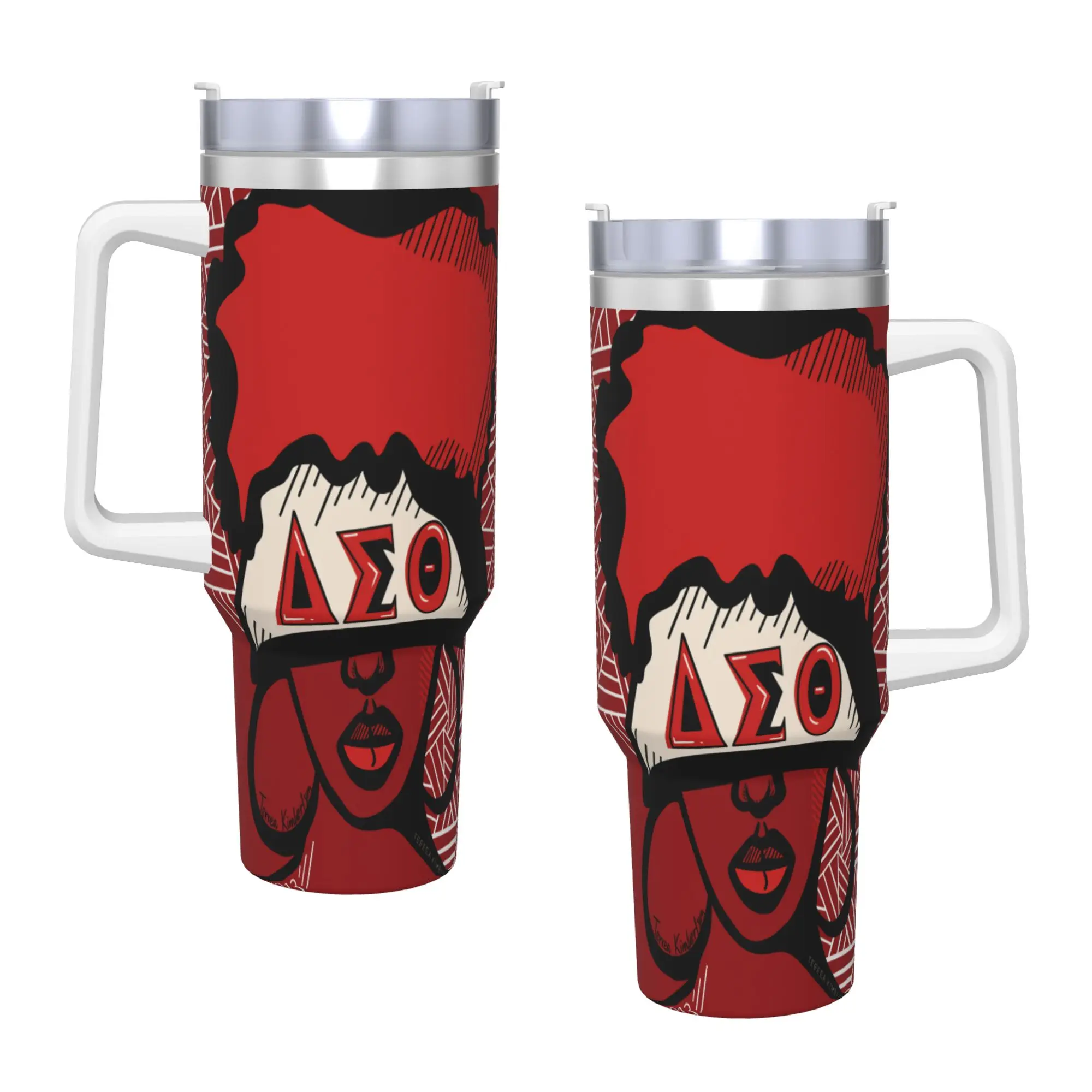 D-Delta Sigma Theta Tumbler  Hot Drinks Water Bottle Heat Preservation Stainless Steel Thermal Mug Custom Travel Mugs Cup