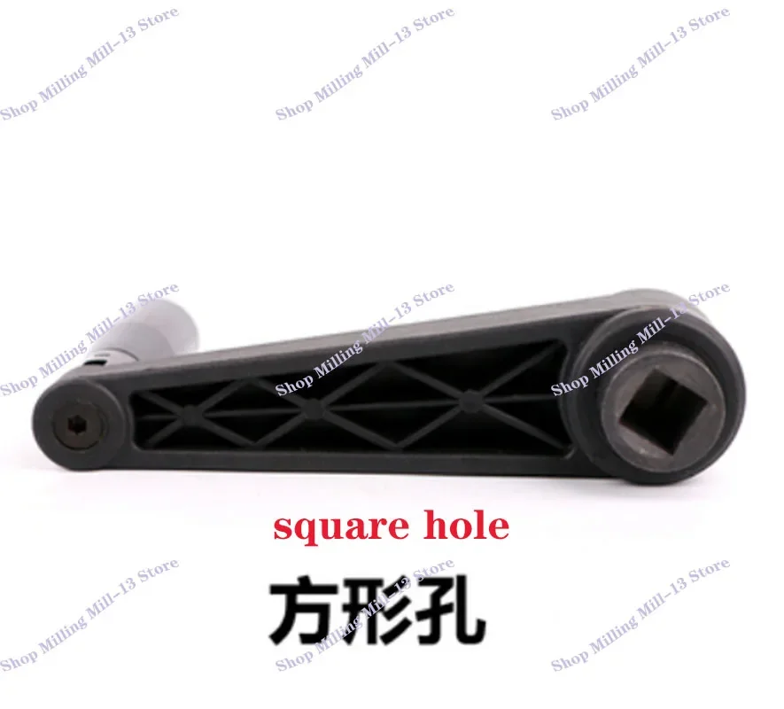 1PC Black Round Hole/Square Hole Mounting Foldable Crank Handles For Lathe Milling Machine Revolving Handle Length 63-160mm