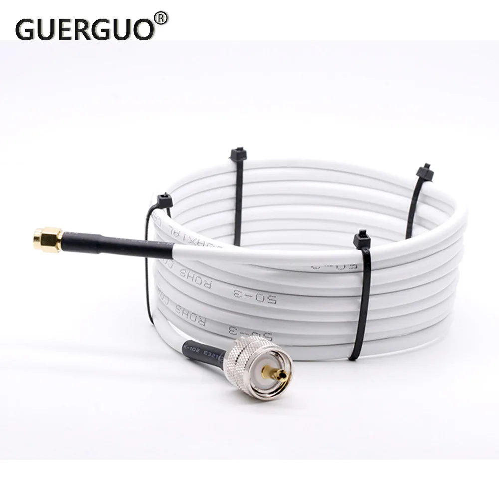 

1PC UHF RG58 Cable PL259 UHF Male to SMA Male Straight Plug Adapter Pigtail Jumper RF Coaxial Extension Cord 15CM 50CM 1M 2M 3M