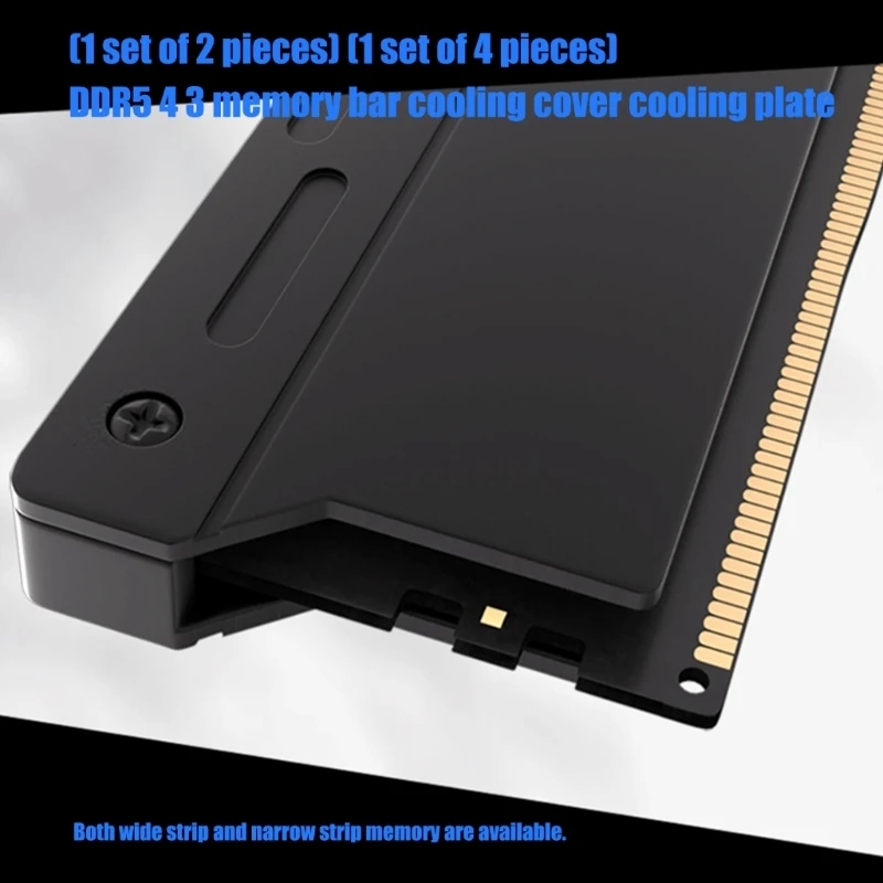 Desktop DDR Cooling Coolers for DDR5 DDR4 DDR3 DIMM, Black Metal Shell for Service Work and Gaming System Duty Use