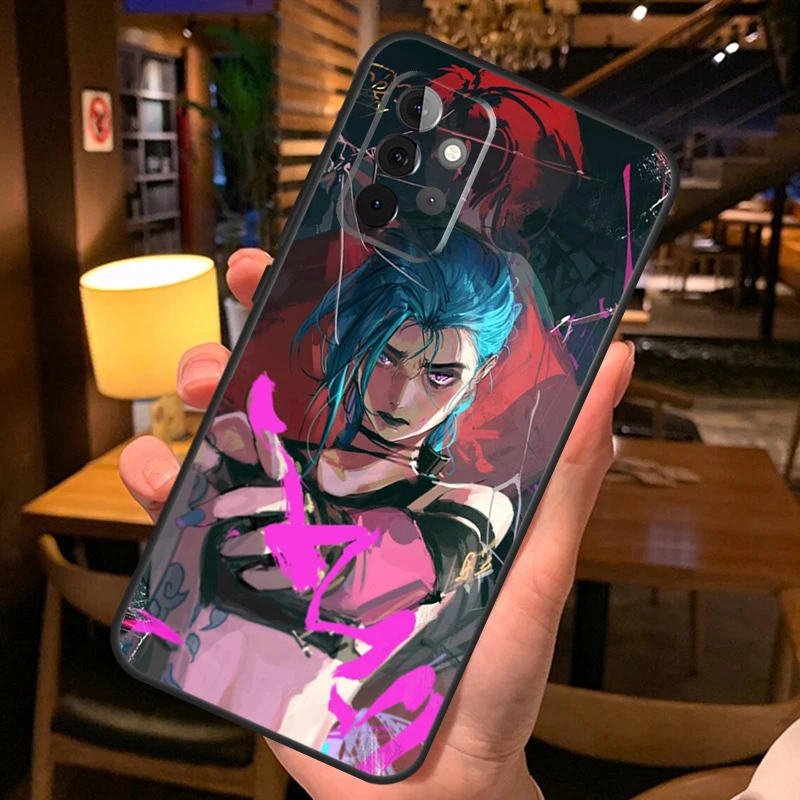 Arcane Jinx Anime Case For Samsung Galaxy A54 A34 A14 A51 A71 A50 A70 A12 A22 A32 A52 A53 A33 A13 Back Cover