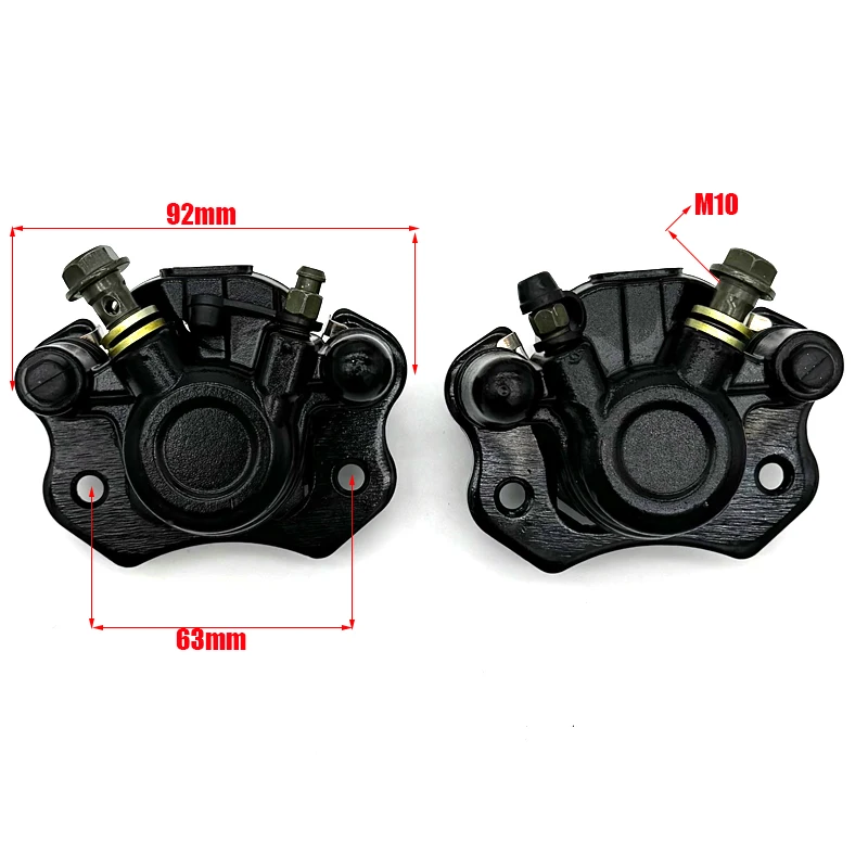 Lewy prawy zacisk hamulca z klockami hamulcowymi dla chińskich 50cc-250cc ATV Quad Roketa Sunl gokart Buggy Quad motor terenowy