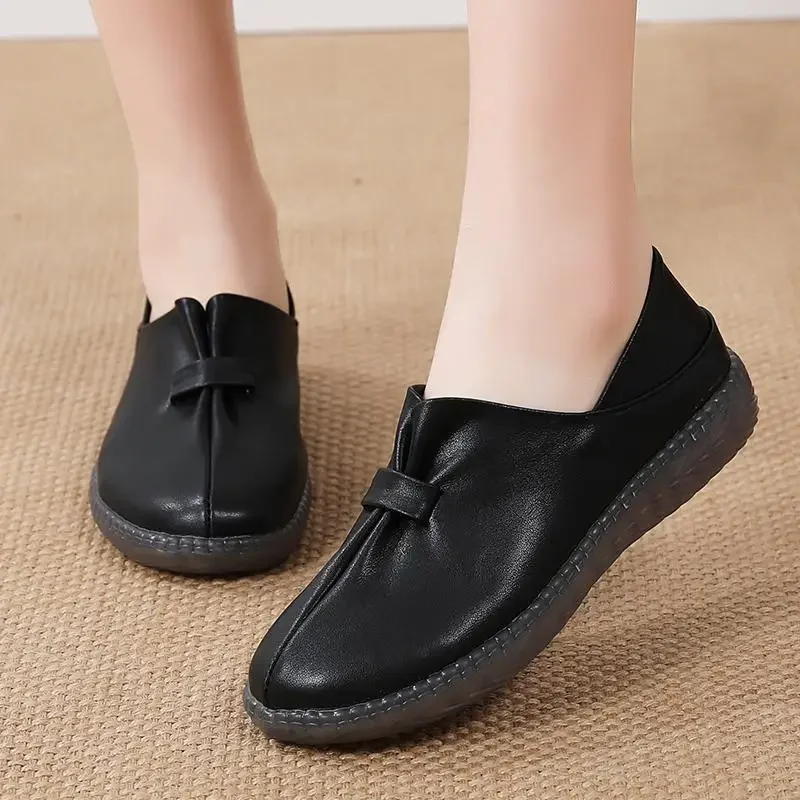 

Flat Pumps Women's 2024 Spring and Autumn New Classic Style Genuine Leather Moccasins Moccasins Flat Loafers