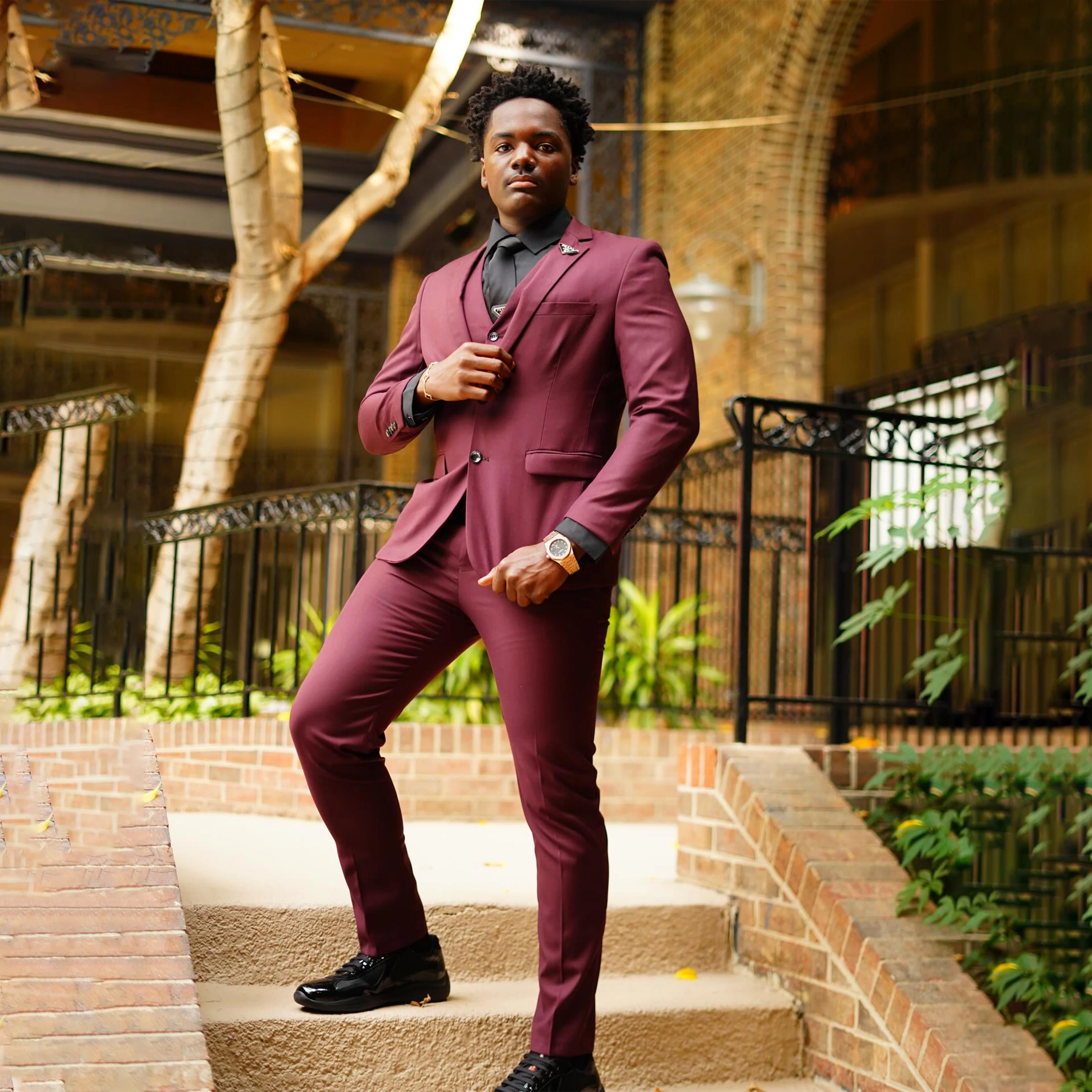 

Men Suits Notched Lapel Single Breasted Wedding Suit for Men 2 Pices Blazer Slim Fit Daily Outfits Jacket+Pants 2026 Customized