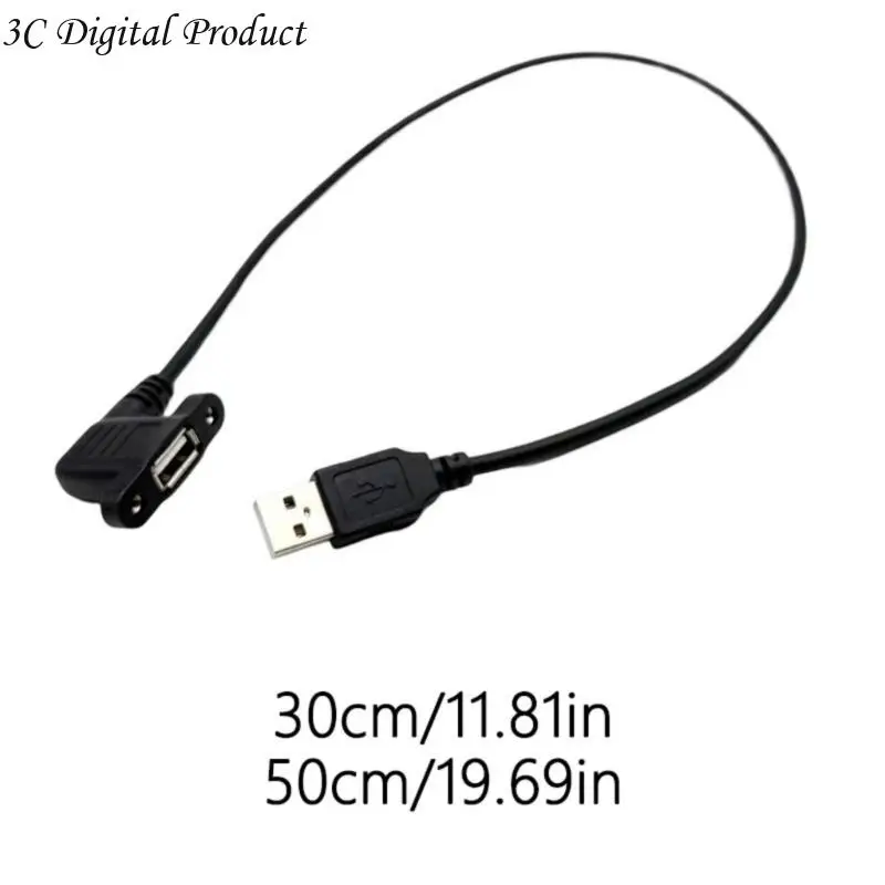 USB 2.0 мужского и женского удлинительного кабеля проволоки с винтовой панель