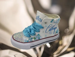 Dollbling Snow Queen Design Canvas Shoes Cartoon Princess Ice Palace Theme Birthday Party Celebrity Back  to School Sneakers