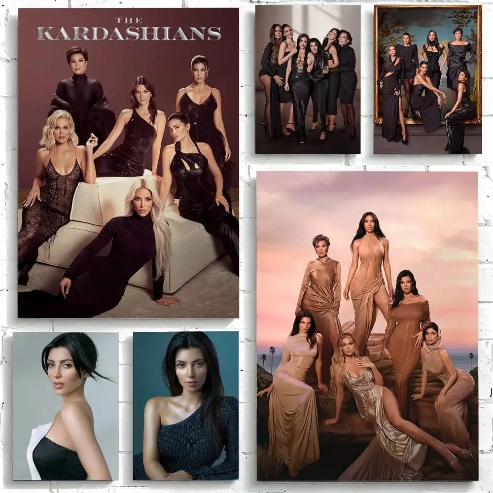 K-KIM K-KARDASHIAN The Kardashians Poster Waterproof Wall Art Sticker For Bar Living Room Vintage Decor High Quality Print Gift