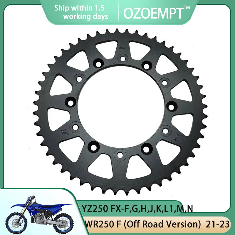 

OZOEMPT 520-51T Motorcycle Rear Sprocket Apply to WR250 F (Off Road Version) 21-23 YZ250 FX-F,G,H,J,K,L1,M,N