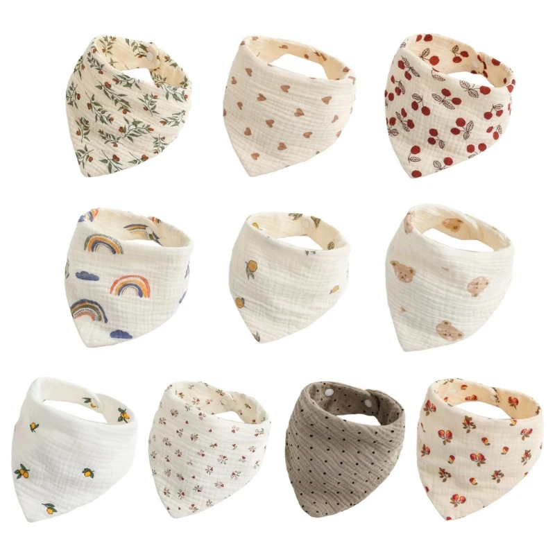 

Floral Feeding Bib Burp Cloth Towel for Baby Boy Girl Gender Neutral Gauze Handkerchief Teether Drooling Bib for Newborn