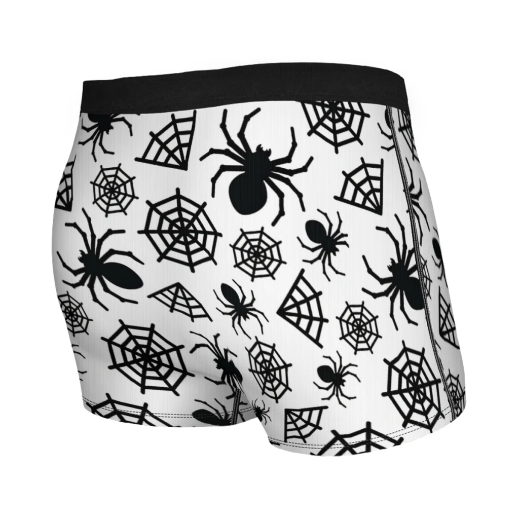 Halloween Spider and Spider Web PatternSpider Underpants Breathbale Panties Men's Underwear Ventilate  Shorts Boxer