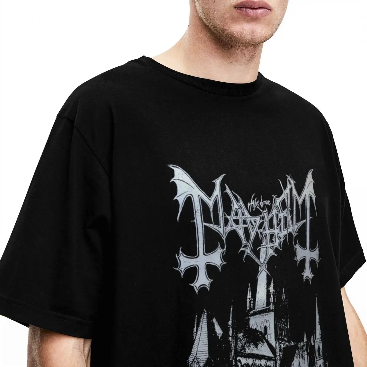 Mayhem Deathcrush Euronymous Dead Varg Men Women's T Shirt Merchandise Funny Tees Round Neck T-Shirt Pure Cotton Unique Clothing