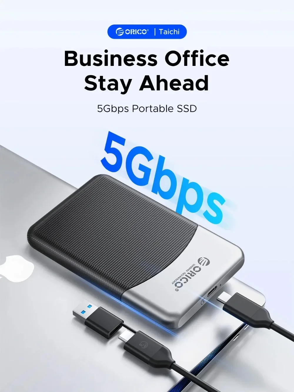 Портативный SSD ORICO MINI, внешний твердотельный накопитель 500 МБ/с, высокоскоростной USB 3.2 Gen1 Type-C PSSD 1T 2T для ноутбука HUAWEI MateBook