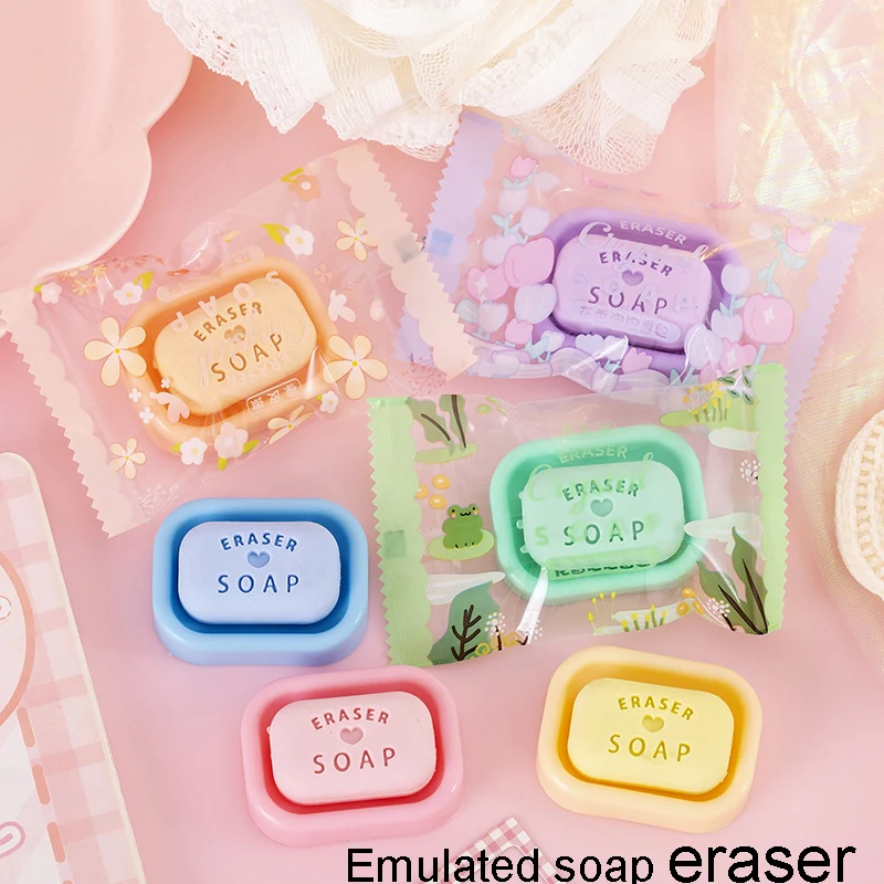 Kawaii Eraser Simulation Soap Eraser Fun Stationery For Students Aesthetic Stationery Kawaii Products Back To School Kids Gifts