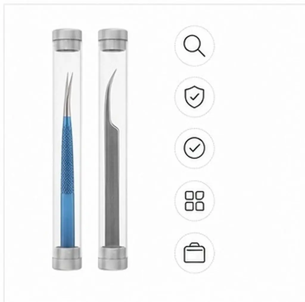 10Pcs Clear Plastic Storage Tube for Tweezers Eyelash Extension Tool Organizer Travel Manicure Case Eyelash Tweezer Holder 6