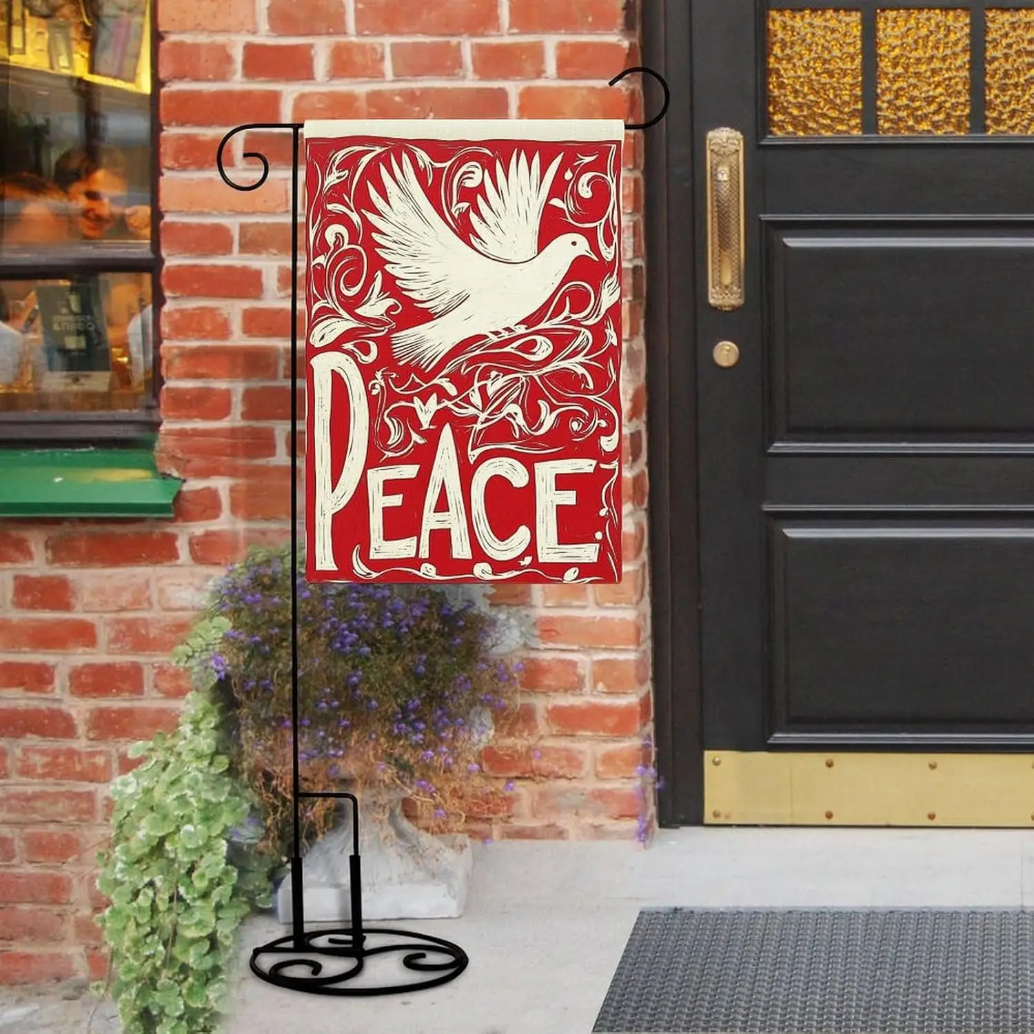 Peace Dove Garden Flag House Yard Outside Flag Seasonal Holiday Burlap Garden Decoration Home Decor Double Sided Flag 12x18  yyi