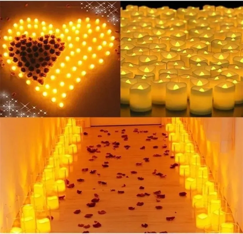 6/1PCS Flameless LED Candles Tea Light Creative Lamp Battery Powered Home Wedding Birthday Party Christmas Decoration Lighting