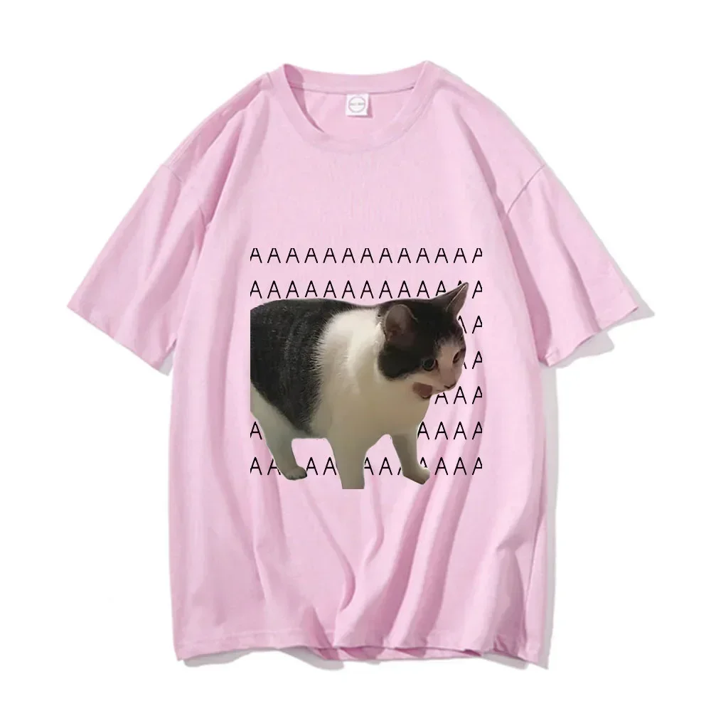 

Забавная женская повседневная футболка с принтом Meme Sad Crying Cat, летняя футболка в стиле Харадзюку, повседневная модная хлопковая футболка с коротким рукавом