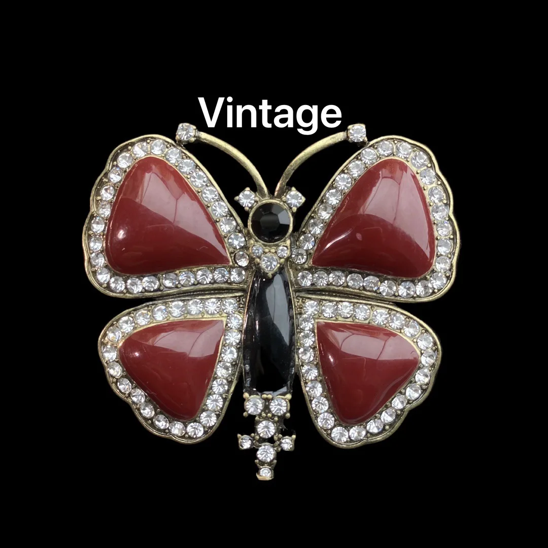 Medieval Vintage Large Size Heavy Duty Butterfly Pin Creative Distressed Pin Brooch Woman & Male Banquet Fine Jewelry