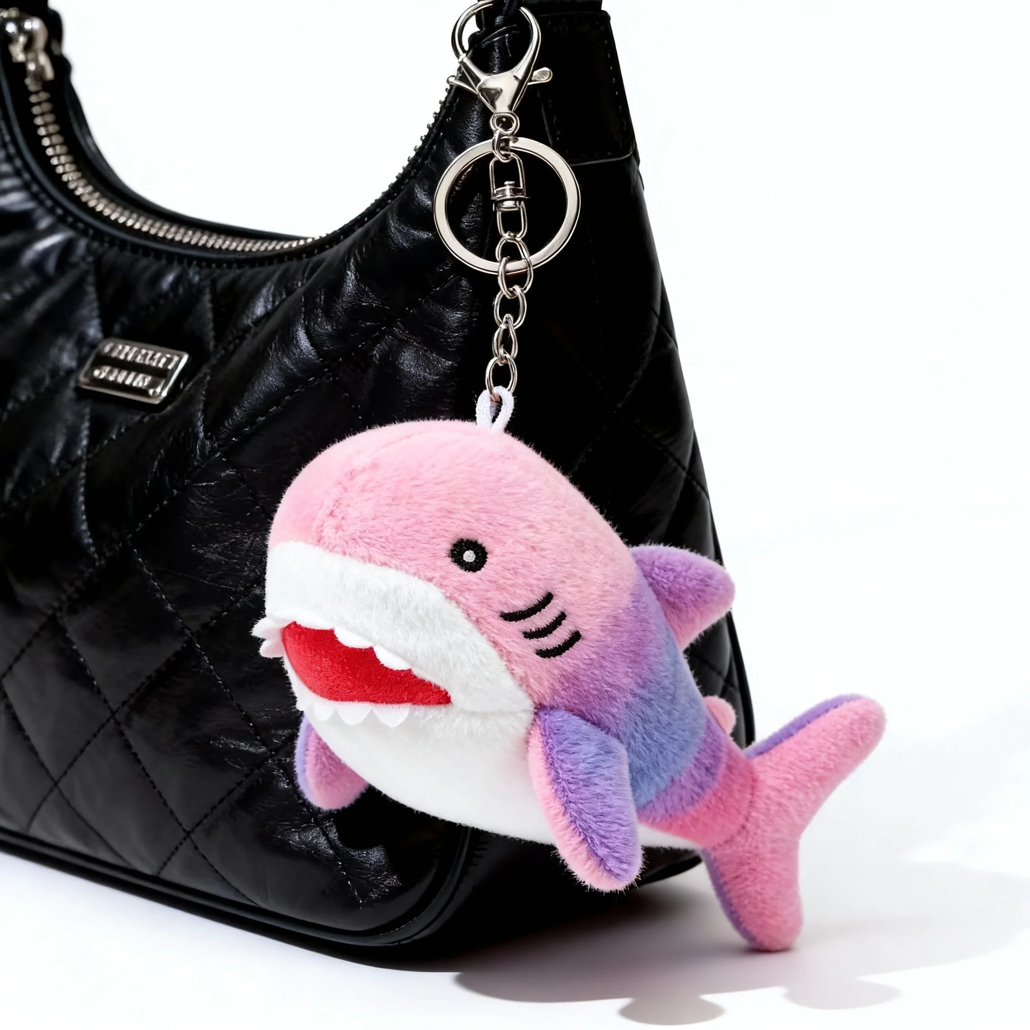 Shark Plush Keychain Blue Grey Purple Mix Kawaii Stuffed Animal Toys Backpack Charm Boys Girls Kids Unique Design Birthday Gifts