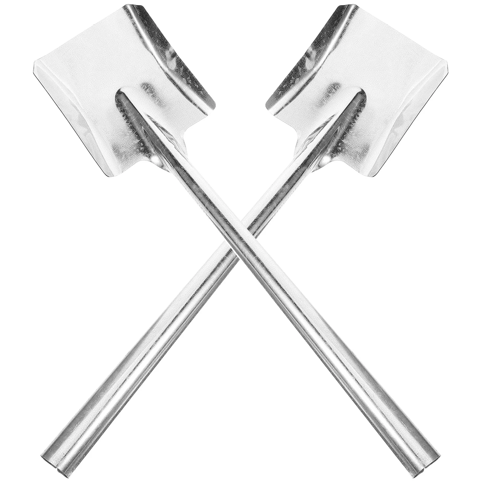 

2Pcs Coal Shovel Iron Flat Head Shovel Large Capacity Ash Scoop Multi Functional Fireplace Garden Soil Tool