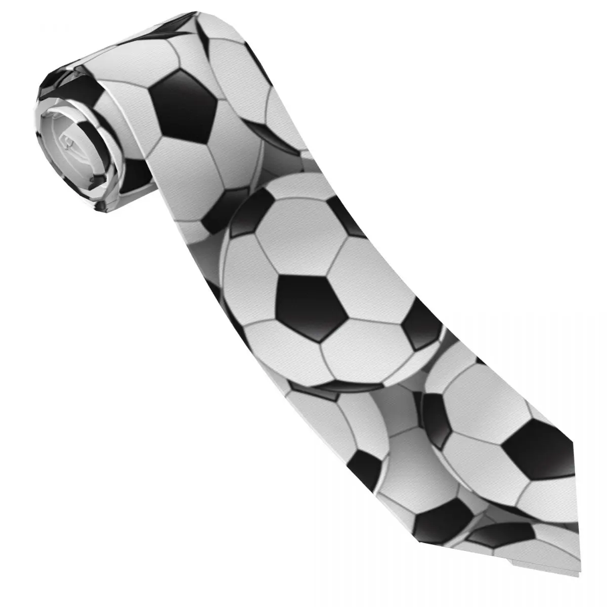 Casual Arrowhead Skinny Soccer Ball Necktie Slim Tie For Party Formal Tie