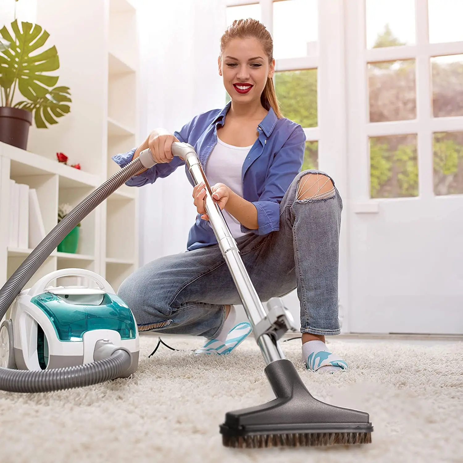 فرشاة فراغية مستديرة ناعمة ، فرشاة أرضية مفرغة ، منظف ، 25 ، 36 ، مرفق "، 6 من من