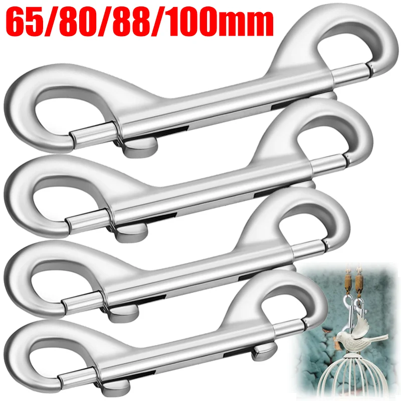 Zinc Alloy Double Ended Snap Hooks Bolt Snaps Chain Hook Trigger Metal Clip Key Holder Carabiners for Water Bucket Dog Leash