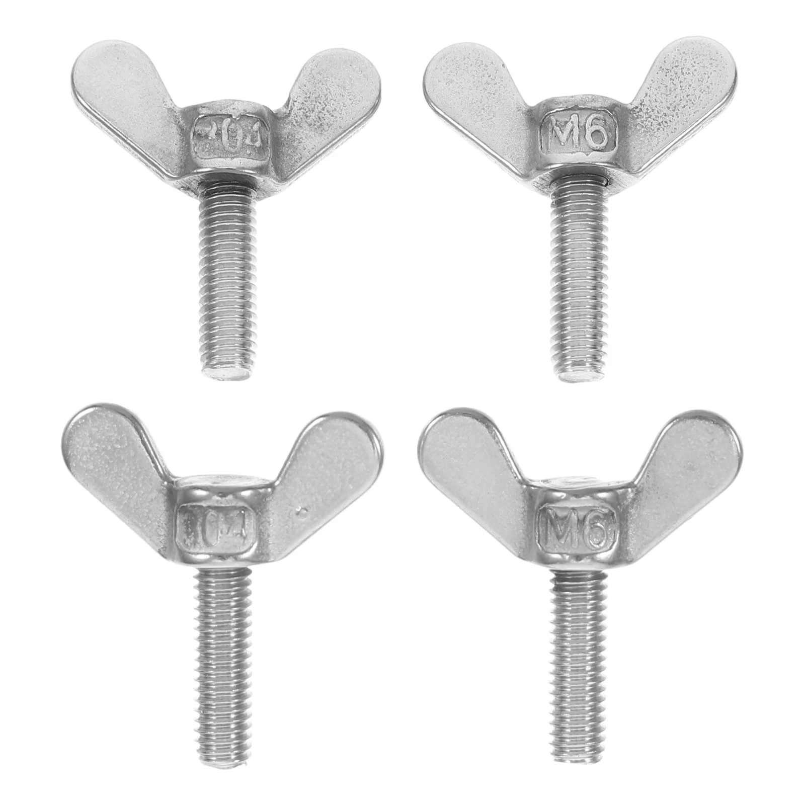 4 Pcs Butterfly Bolt Wing Nut Screw Head Thumb Twist by Hand Metal 304 Stainless Steel Expansion