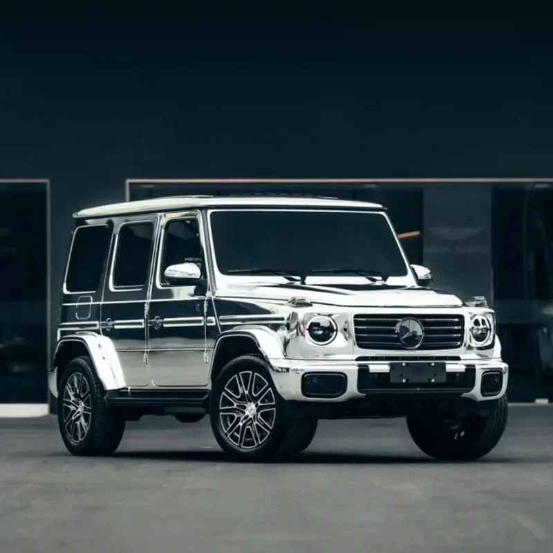 لفة غشاء تغليف من الفينيل الكروم بمرآة فضية ممتازة يمكنك صنعها بنفسك ملصق ذاتي اللصق لتغليف السيارة #6