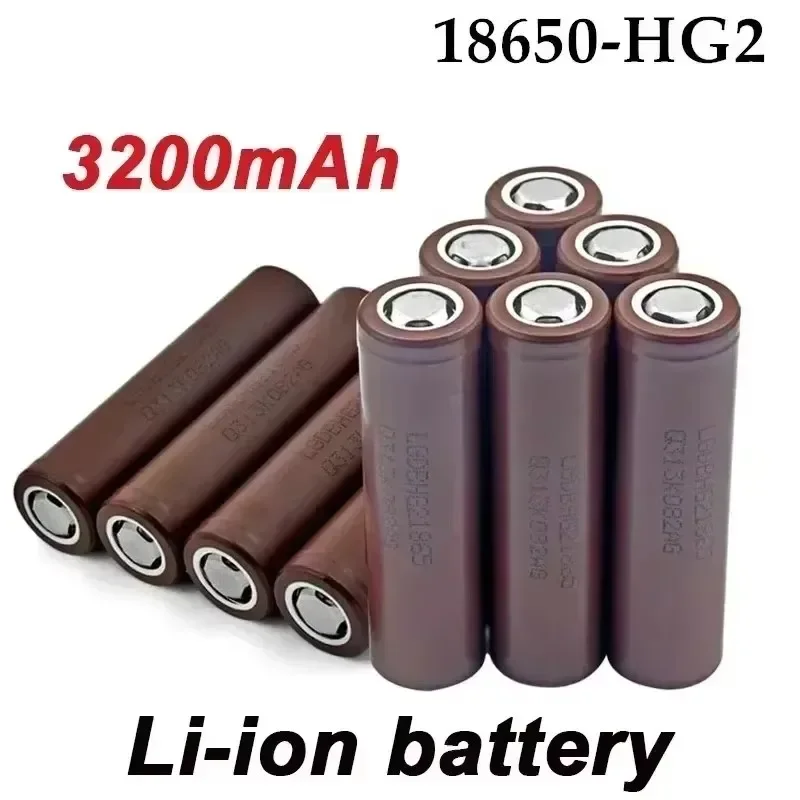 Original HG2 18650 Battery 3.7V 3000mAh Lithium-ion Rechargeable Battery 30A Discharge Flashlight screwdriver Battery