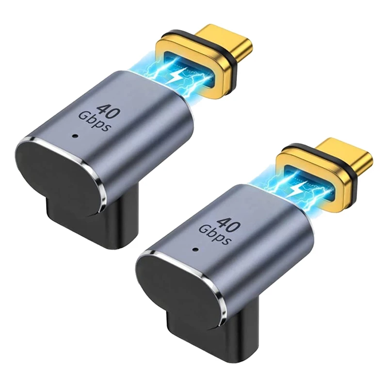 USB C 마그네틱 어댑터 40Gbps 24 핀 USB 어댑터 2 개, 스팀 데크, 갤럭시 용