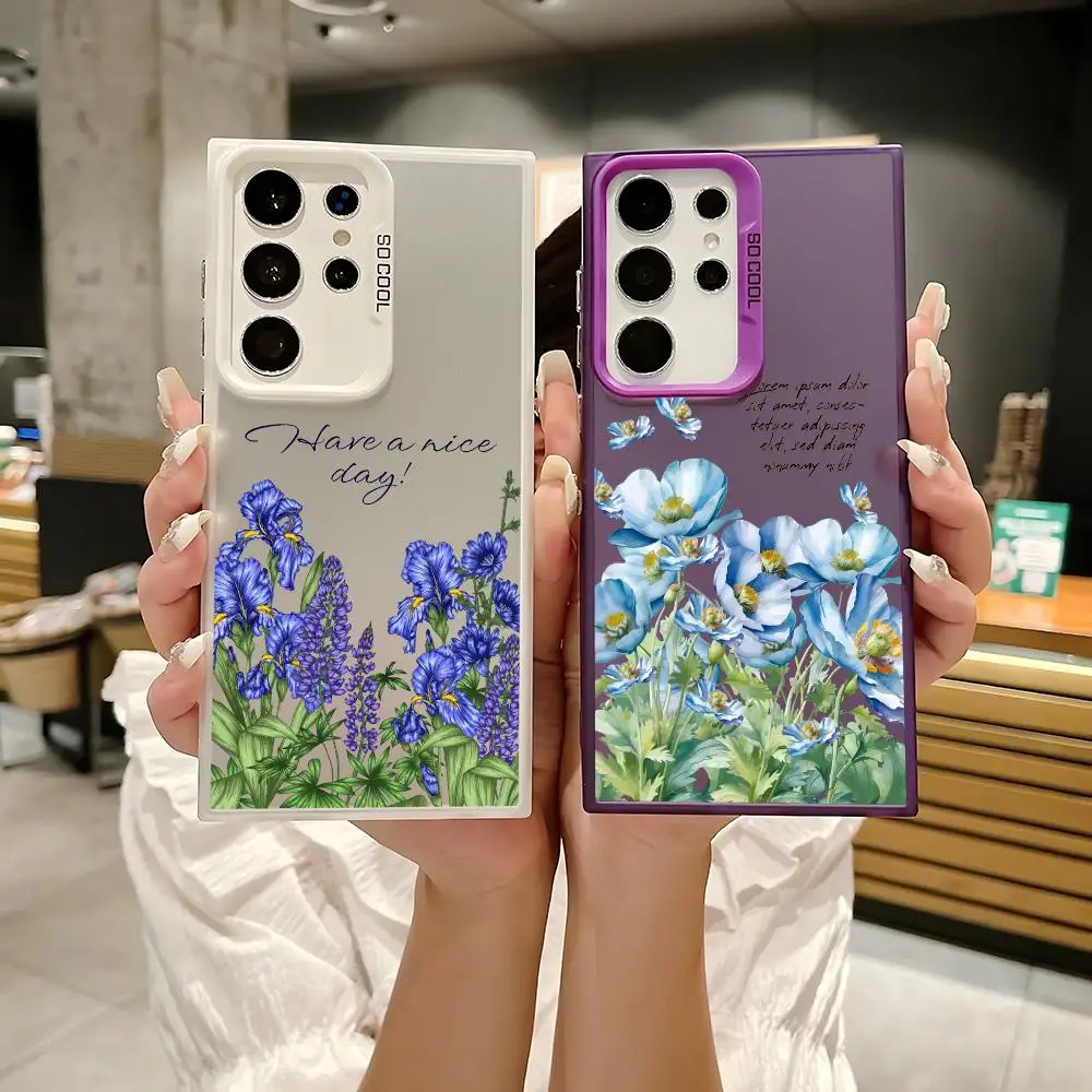 Bluebelle Dreams Phone Case For Samsung Galaxy S25 S24 S23 S22 S21 Ultra Plus Laser Hard Colorful Matte Shockproof