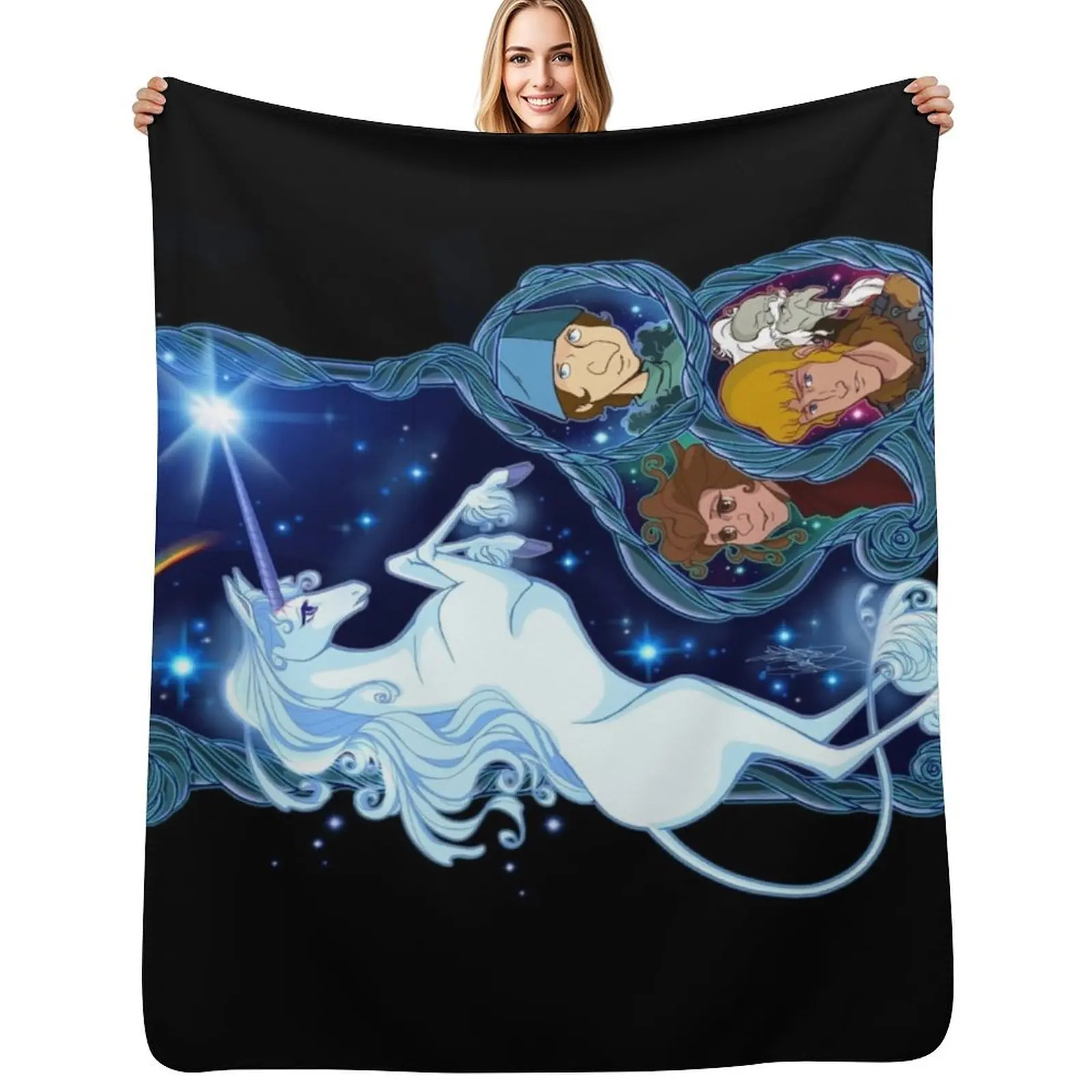 

The last Unicorn Throw Blanket Warm Accent Blanket for Living Room Decoration