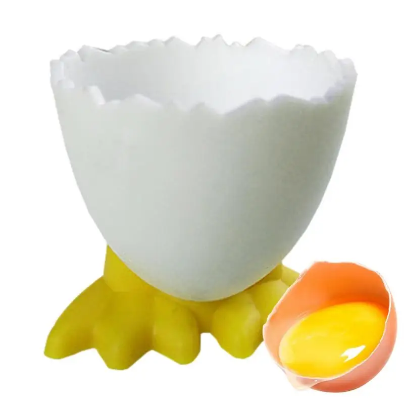 Egg Cup Stand Silicone Egg Cup Colorful Soft Silicone Egg Cup Chicken Feet Egg Stand Boiled Egg Serving Cup Kitchen Tools