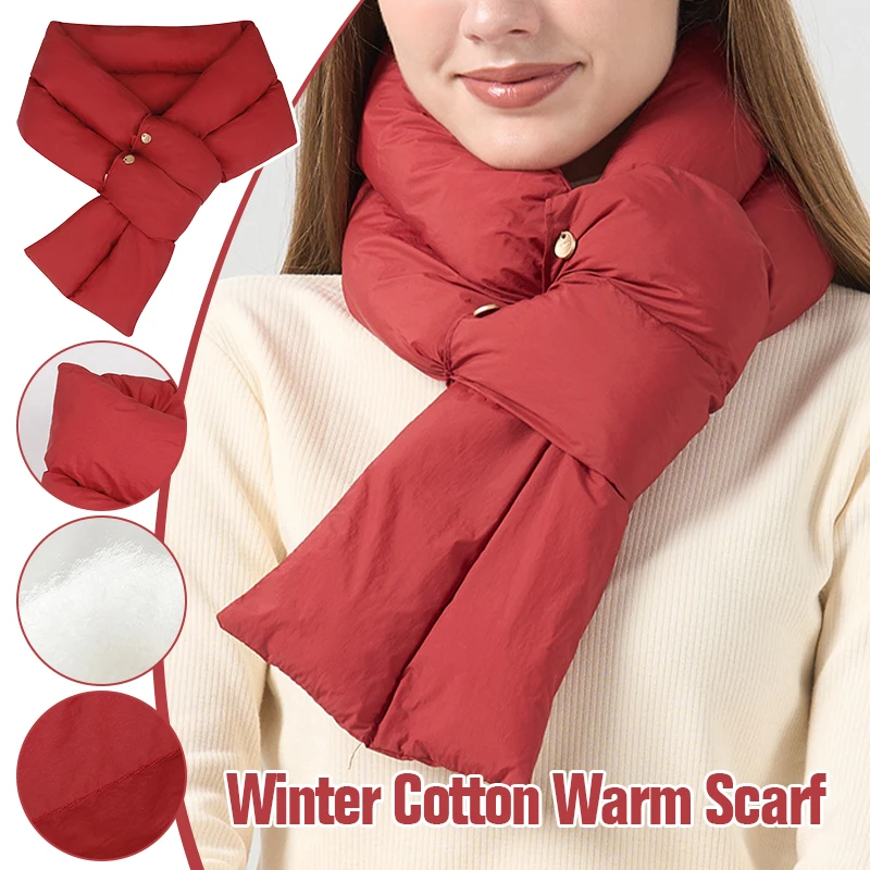 

Корейский стиль, осенне-зимний шарф, пуховый теплый шарф, женский модный универсальный уличный шарф для защиты шеи, морозостойкий шарф