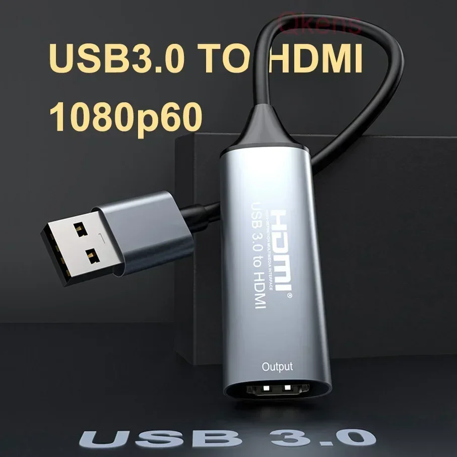 1080P 60hz USB 3.0 To HDMI Audio Video Converter Copy and Extended Mode Display Adapter for Laptop PC To TV Monitor Projector