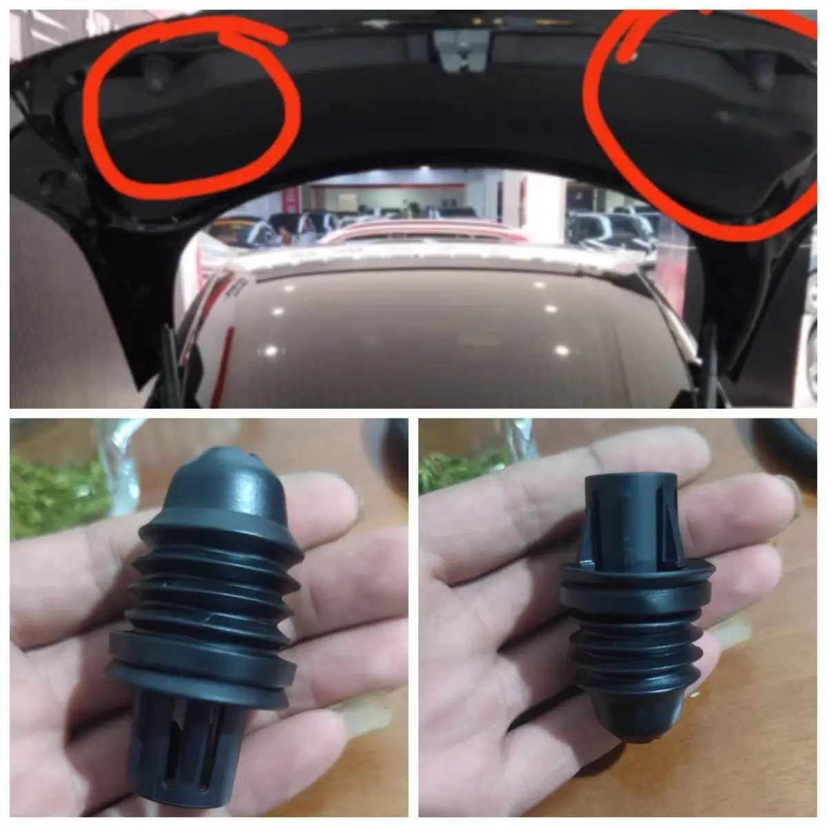 Rear Trunk Door Buffer Rubber Stopper FOR Tesla Model 3 Tailgate Shock‑Absorbing Bumper Cushion Block