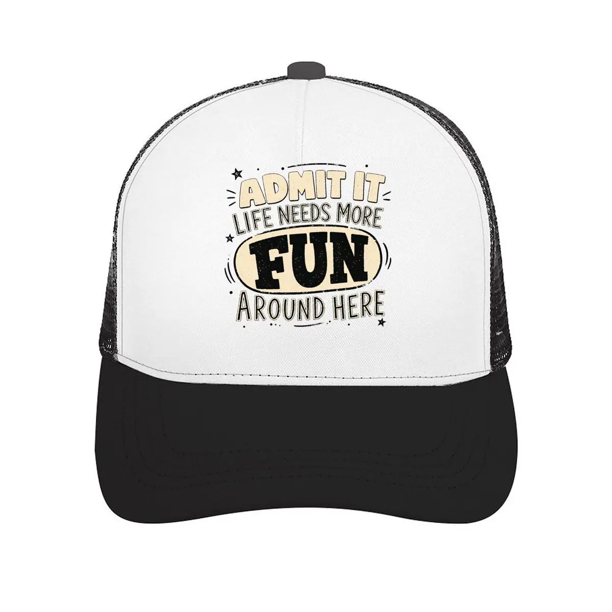 Admit It Life Needs More - Gorra de béisbol de malla, informal, para exteriores, para mujer, unisex