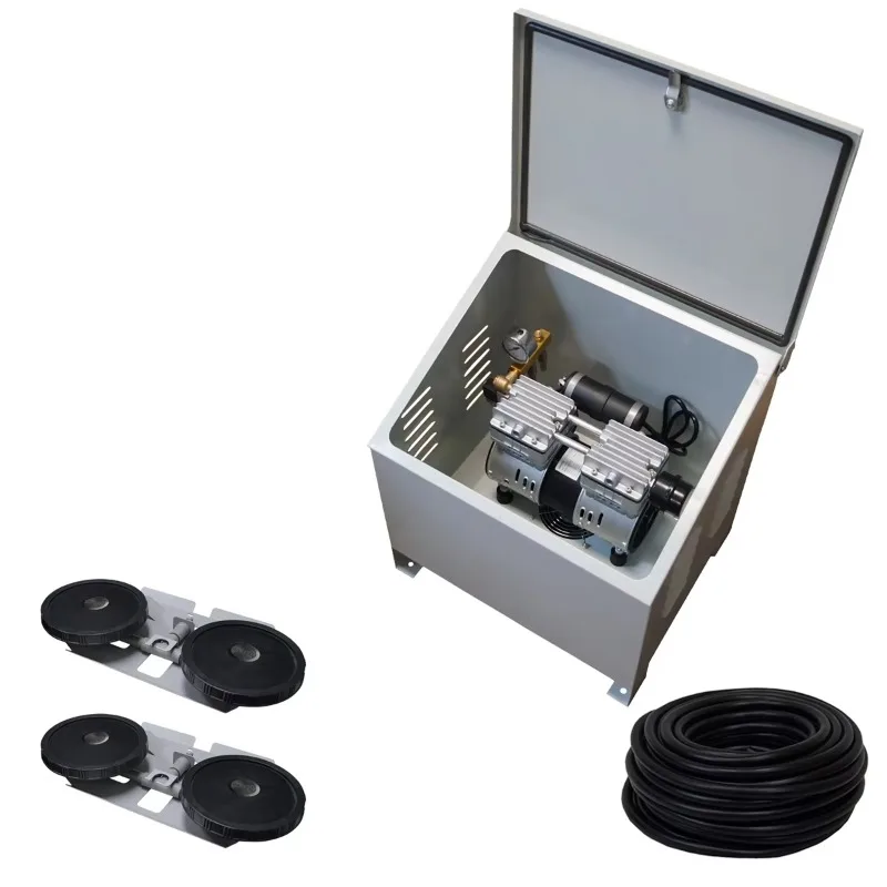 Bomba de Compressão com Motor DC Sem Escovas 1HP 12V, Cabeça de Compressor a Pistão Isenta de Óleo 12V com Gabinete