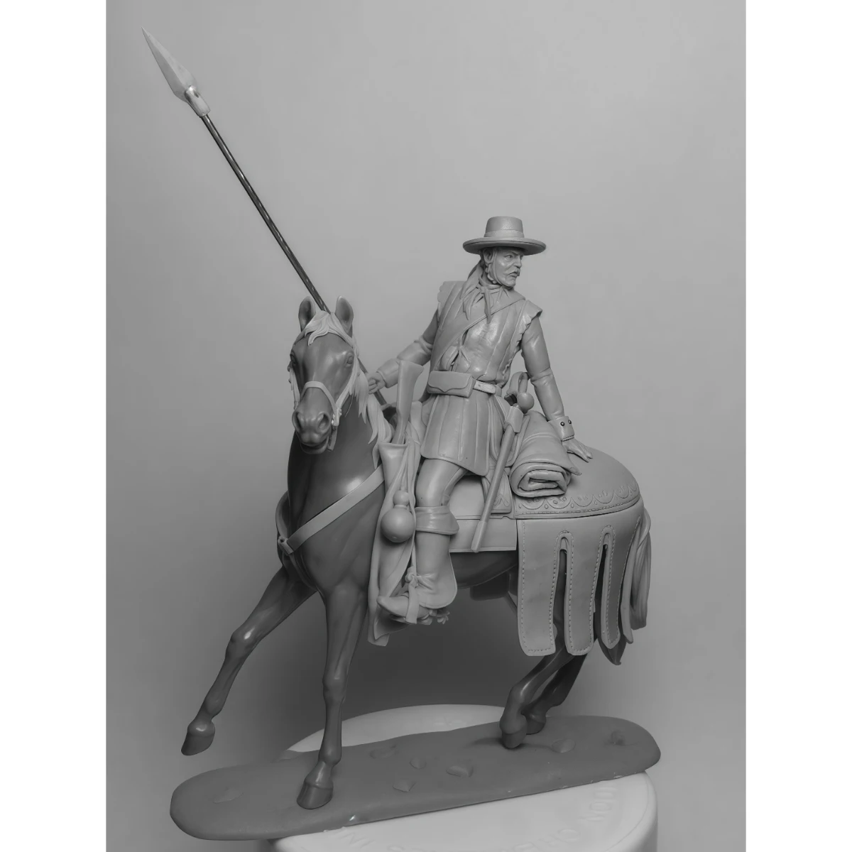 54MM Resin Unpainted Model Kit, Military Theme, Spanish Cavalry Unassembled and Unpainted GK